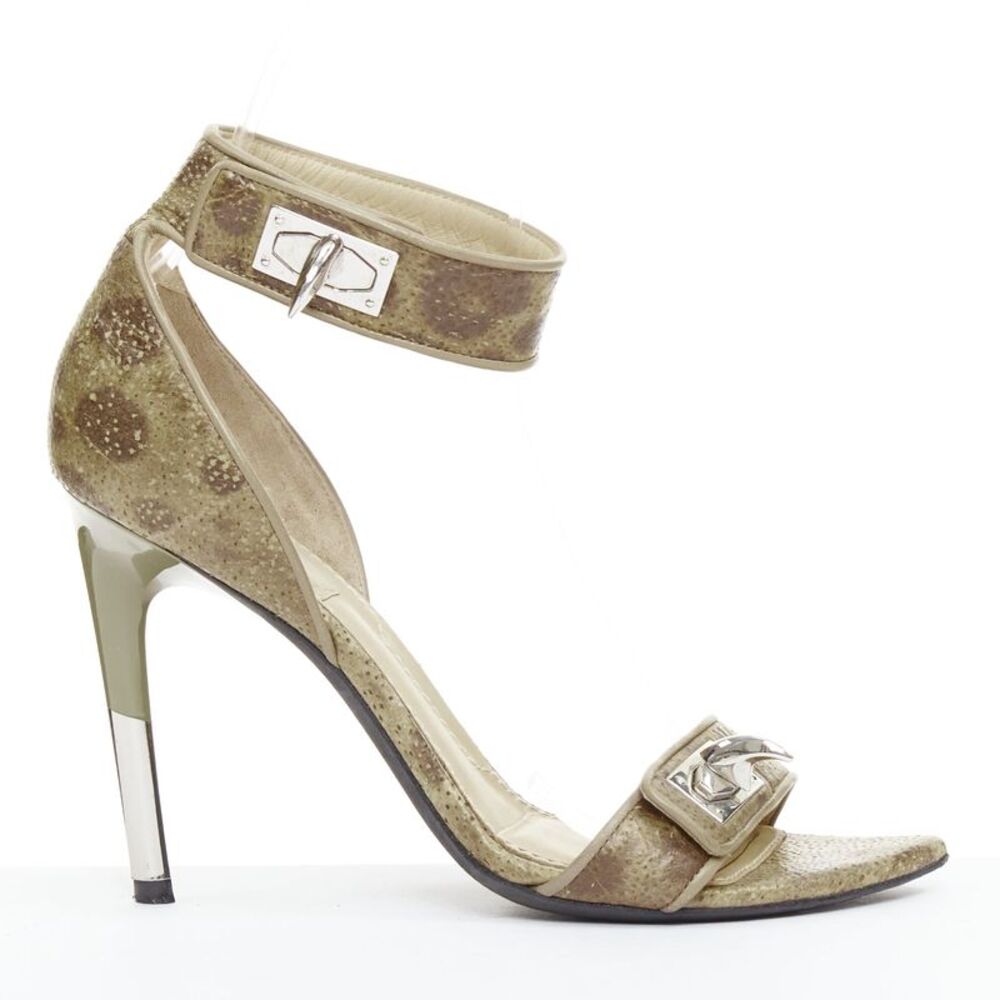 Givenchy 2012 Leather Turnlock Sandals